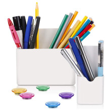 Magnetic Dry Erase Holder,4 Pack Magnet Pen Pencil Cup Storage Holders Organizer for Whiteboard Desk Office