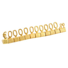50 Sets 3D Metal Shelves Adjustable Price Square Kit for Shop Display Jewelry Watch Shop Office Display Price Label Gold