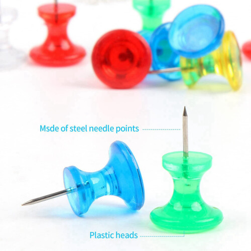 Push Pins 200-Pack Large Thumbtacks Used for Cork Board Bulletin Board with Plastic Case 1