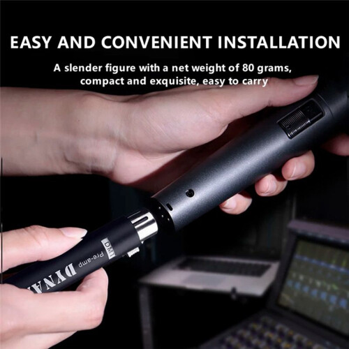 Replace for DM1 Dynamic Microphone Preamplifier 28DB Gain Amplifier for Dynamic and Passive Ribbon Microphones,Red