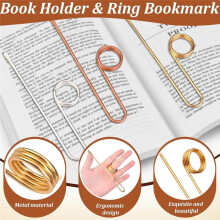 3 Peças de Anel Porta-Livros, Suporte de Página de Metal para Polegar, Abridor de Livros Leve para Leitura, para Amantes de Livros