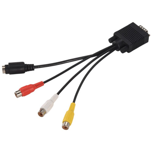 VGA Adapter to TV S-Video RCA Out Cable for PC Video 1