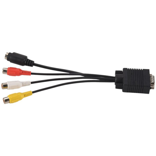 VGA Adapter to TV S-Video RCA Out Cable for PC Video 2
