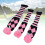 3er-Set gestrickte Golfschlägerabdeckungen Pompon Pink/Schwarz 15