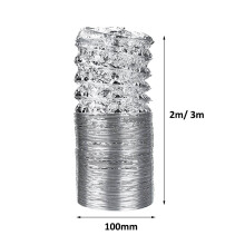 2X 4Inch Ventilator Pipe 100mm Pvc Aluminum Tube Air Ventilation Pipe Hose Flexible Duct 3/2M Air System Vent Bathroom