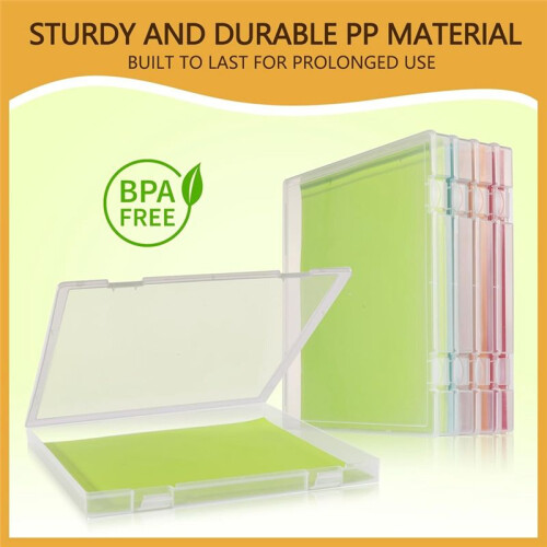 Armazenamento de Papel para Scrapbook de 12x12 Polegadas, Conjunto com 4 Caixas Armazenamento de Arquivos de Plástico, Caixa Organizadora de 2