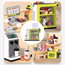 Pretend Shop Cash Register with Coffee Machine