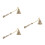3Pièces Accessoire Éteignoir Vintage Alliage Beige 10