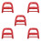 5Pièces Ergonomique Rouge En Pour Chariot De Course 10