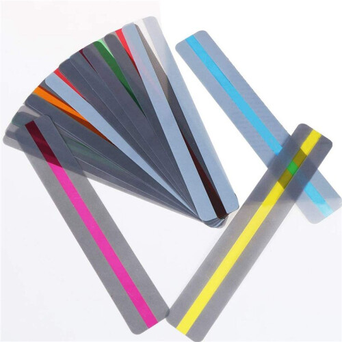 40 Pack Reading Guide Strips Colored Overlay Highlight Bookmarks Reading Tracking Rulers for Children And Dyslexics 1