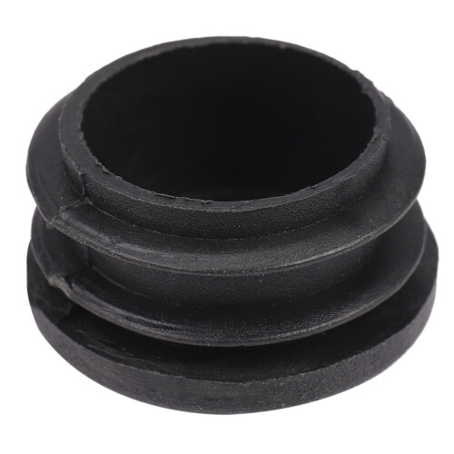 Black Plastic 35mm Dia Blanking End Caps Round Tube Insert 5 Pcs
