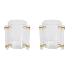2X Hand Washing Cup Acrylic Washing Cup Hand Wash Cup with Two Acrylic Handles