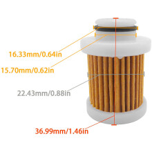 4 Peças 6D8-WS24A-00 Filtro de Combustível para Motor de Popa  F50-F115 40-115Hp 30Hp-115Hp Filtro de 4 Tempos 6D8-24563-00-00