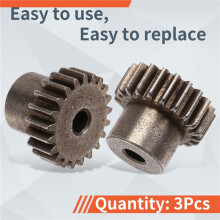3PCS 3.175mm As Stalen Rondsel Motor Gear 32DP 48DP 64DP M0.6 voor 1/10 1/8 RC Auto 3650 3660,21T