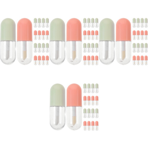 80Stk Mini Lipglossbehälter Aus Kunststoff, Nachfüllbar, Bunt 2