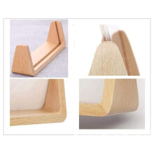 3X U-Shaped Acrylic Photo Frame Solid Wood Home Desk Decoration for Office/Bedroom/Living Room/Cafe-5 Inch