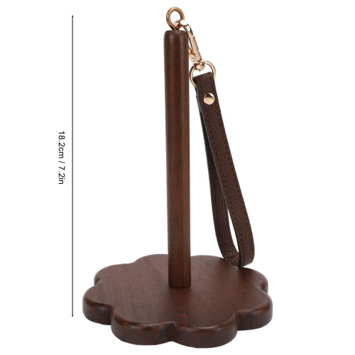 Portable Walnut Wood Wrist Yarn Holder - 18.2cm Knitting Organizer 1