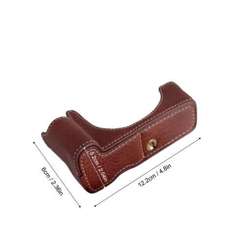 Digital Camera Bottom Protective Case PU Leather for R50/R100, 12.2x5.2x6cm 1