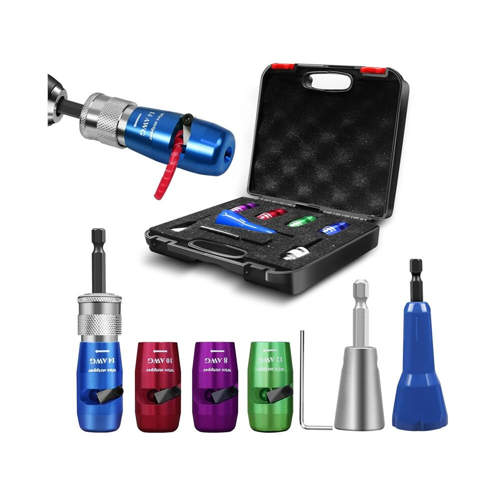 Wire Twister & Stripper Tool For Drill Electrician Wire Stripping And Twisting Tool, Improve Work Efficiency 30 Times 6032380230153