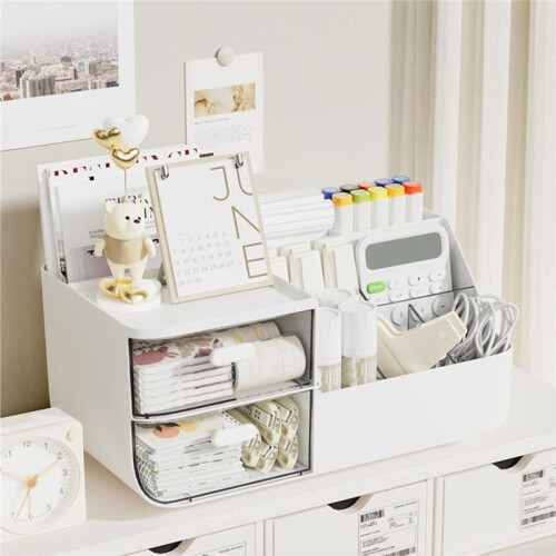 Wholesale Student Stationery Organizer Office Desk Storage Holders and Racks 2025Multifunctional Data Cable Storage Box 2