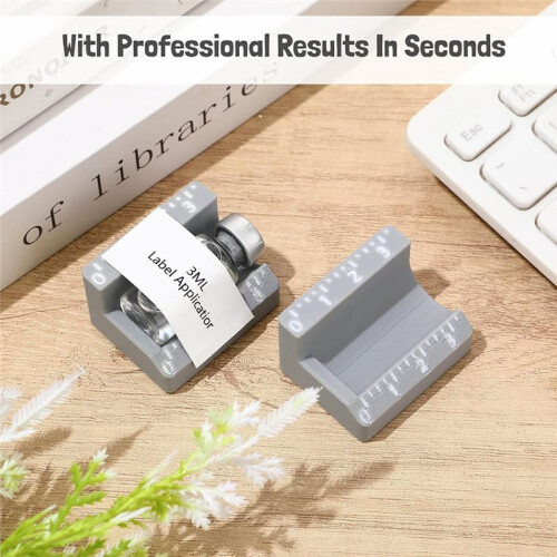 2 Pcs Vial Label Applicator for 3ml Bottles, Small Jars Essential Oils Containers Labeling Tool 2