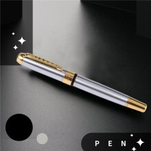 Jinhao 250 Frosted White Gold Fountain Pen M Nib Fountain Pen Gift Festival