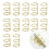 24 Pcs 3 Ring Book Rings Leaf Binders Office Book Rings Snap Split Hinged 20mm Inner Diameter Book Ring Gold 5