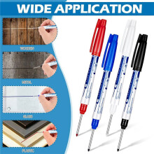16 Pcs Deep Reach Markers Long Nose Waterproof Deep Hole 30 mm Reach Permanent Markers, 4 Colors