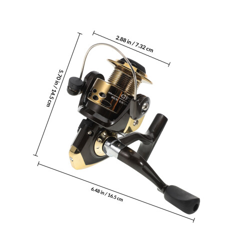 1Pièces Moulinet De Compact Noir Avec En Acier Inoxydable 1