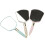 2Pcs Bathroom Handheld Mirror Premium Plastic Frame for Makeup 3
