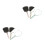 2Pcs Bathroom Handheld Mirror Premium Plastic Frame for Makeup 8