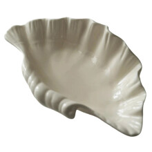 Muschelteller, Cremefarben, Retro-Keramikteller, Obstteller, Serviertablett, Geschirrset, Schmuckaufbewahrungsschale, Geschirr, Geschenk