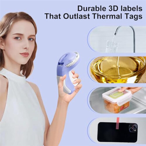 Embossing Label Maker Machine with Tapes Retro Embossed Label Maker Old Embosser Labeler with 3 Rolls Consumable Paper 1