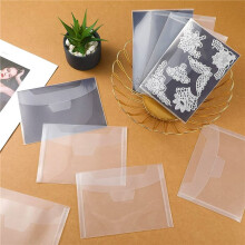 40 Pcs Clear Stamp and Die Storage Bag Resealable Storage Pocket Large Envelope Case for DIY Scrapbooking Paper Card