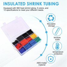 560Pcs Heat Shrink Tubing Insulation Shrinkable Tube Car Assorted Electrical Cable