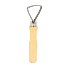 Metal + Wood Thick Handle Flat Wire Cutter Clay Pottery Sculpting Tool Set Pack of 20
