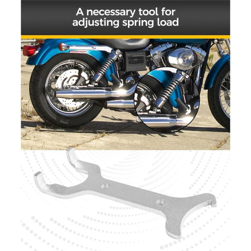 Motorcycle Shock Spanner Wrench,Shock Adjustment Tool,Fits Most Model with Mechanically Adjustable Rear Shock Absorbers 2