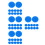 400Pcs Blue Plastic Game Chips Durable Poker Counting Chips 6