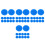 400Pcs Blue Plastic Game Chips Durable Poker Counting Chips 10