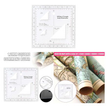 Coordinate Scale Practical Transparent Topographical Map Scale Navigation Military Protractor