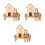 3Sets Huis DIY Decoratie Kit Khaki 3D Model Villa 5