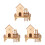3Sets Huis DIY Decoratie Kit Khaki 3D Model Villa 6