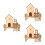 3Sets Huis DIY Decoratie Kit Khaki 3D Model Villa 9