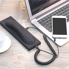 6X Universal Retro Phone Receiver Handset Smartphone Call Headset 3 5mm Landline Landline Telephone Microphone Black