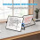 2X Tableau Blanc Effaçable à Sec avec Support, Tableau Blanc Effaçable avec Support, Tableau de Présentation Scolaire, Bureau Stable, Format A4 5