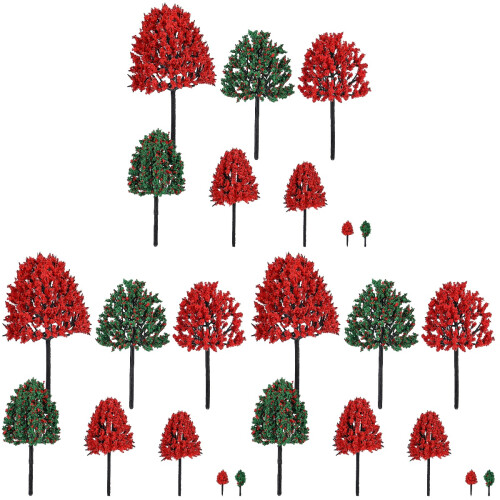 114Pcs Mixed Color Miniature Trees Plastic for Craft and Model Scenes 1