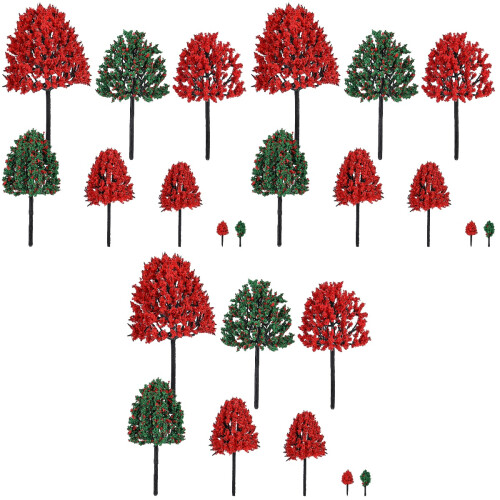 114Pcs Mixed Color Miniature Trees Plastic for Craft and Model Scenes 2