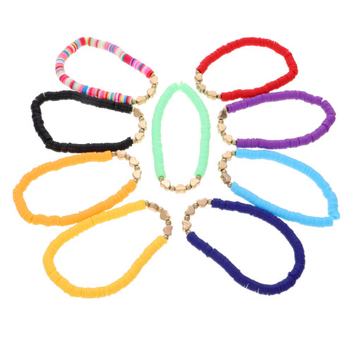 27Pcs Elastic Polymer Bracelets Stackable Boho Style Set 2