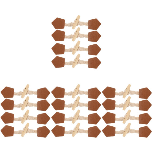 32Pairs Stylish Horn Design PU Coat Sewing Toggle Buttons 2