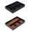 2X 4 Slots Desk Drawer Organizer, Pu Leather Drawer Storage Organizer Divider (Black) 8